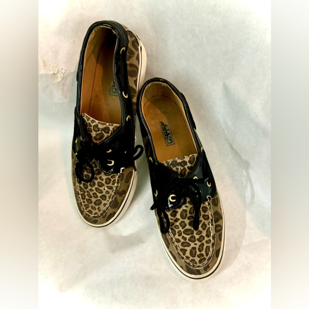 Sperry Top=Slider Leopard Shoes - Picture 12 of 16